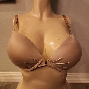 Fabulous By Victoria's Secret Bra 34DD Nude Plunge Padded Underwire